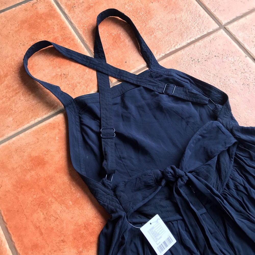 Urban Outfitters Cross Back Navy Blue Romper Dress - Picture 8 of 8